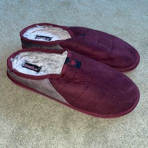 Mens KuaiLu house slippers, faux fur, cabin slippers